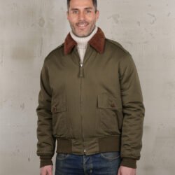 B10 Flight Jacket Olive Pike Brothers — veste vintage, vue de face