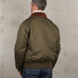 B10 Flight Jacket Olive Pike Brothers — veste vintage, vue de dos B10 Flight Jacket Olive Pike Brothers — veste vintage, vue de dos