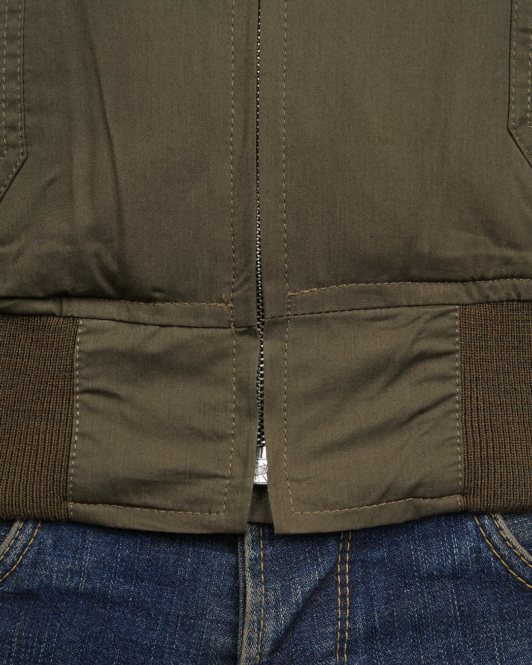 B10 Flight Jacket Olive Pike Brothers — veste vintage, détail des boutons