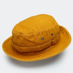 Boonie Hat Moleskin Mustard Pike Brothers — chapeau vintage, vue de face