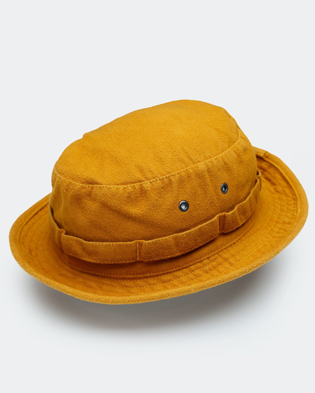 Boonie Hat Moleskin Mustard Pike Brothers — vintage hat, front view
