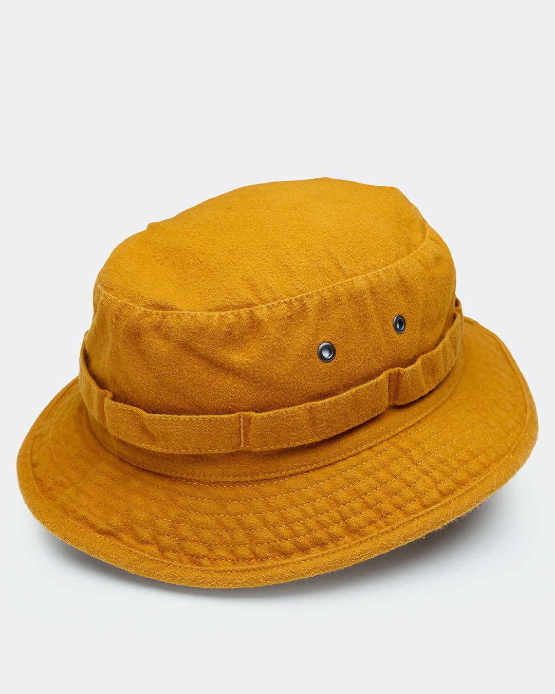 Boonie Hat Moleskin Mustard Pike Brothers — vintage hat, back view
