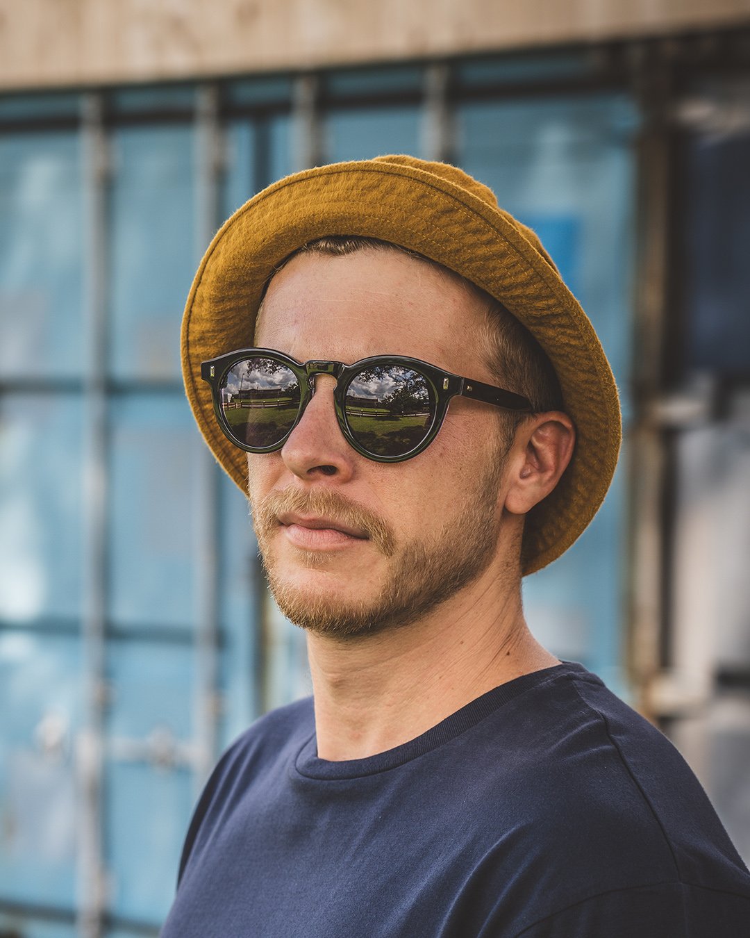 Boonie Hat Moleskin Mustard Pike Brothers — vintage hat, stitching detail