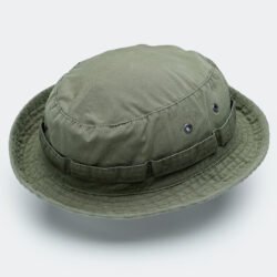 Boonie Hat Olive Green Pike Brothers — chapeau vintage, vue de face