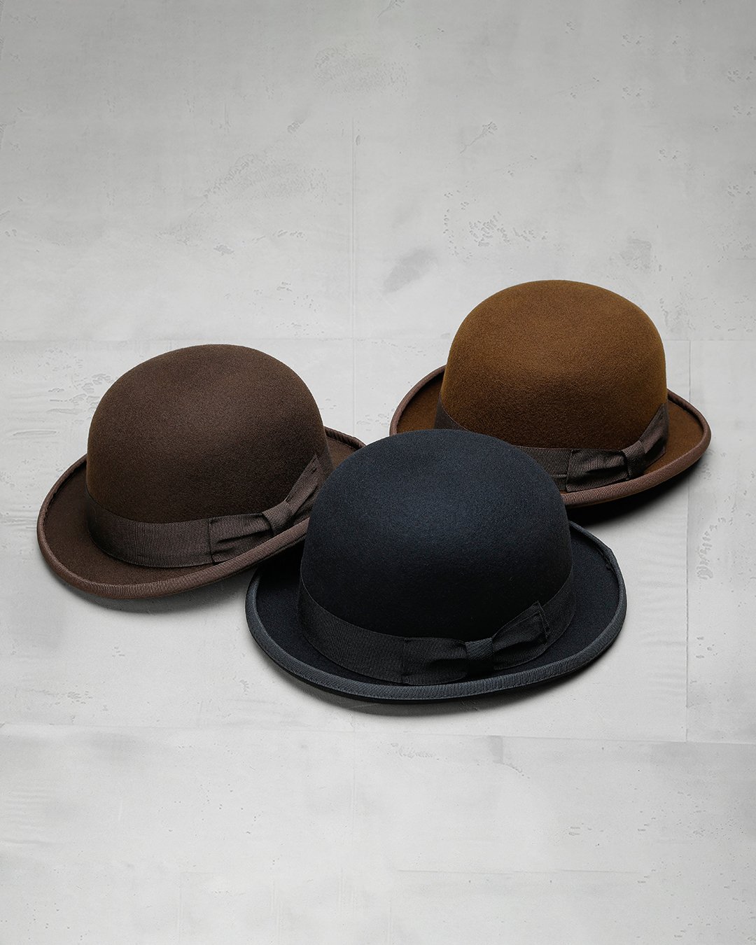 Bowler Hat Camel Pike Brothers — chapeau vintage, détail des finitions