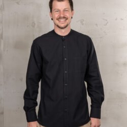 Buccanoy Shirt Black Chambray Pike Brothers — vintage shirt, front view