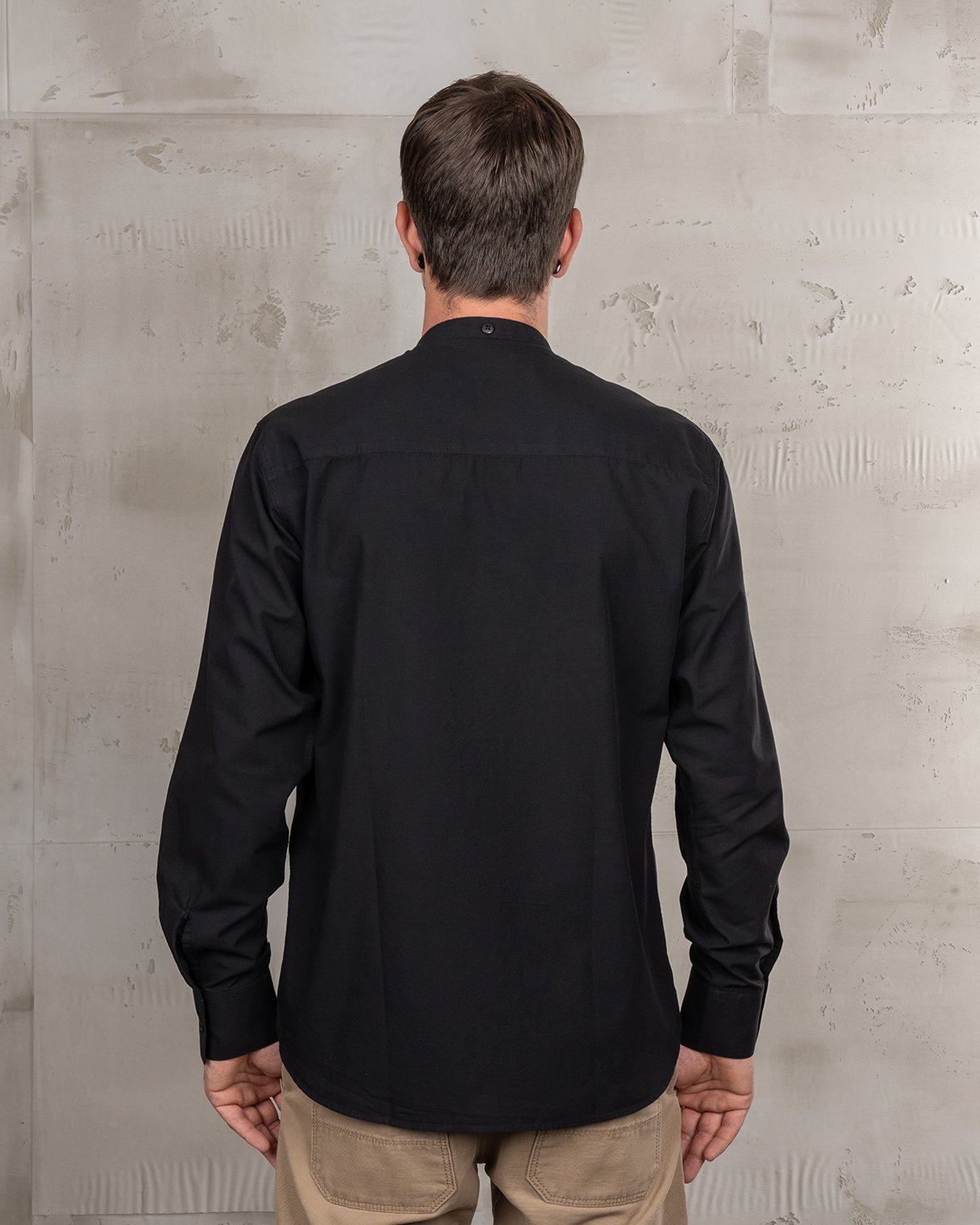 Buccanoy Shirt Black Chambray Pike Brothers — chemise vintage, détail des finitions