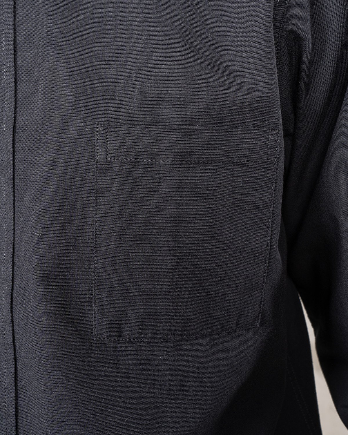 Buccanoy Shirt Black Chambray Pike Brothers — vintage shirt, side view