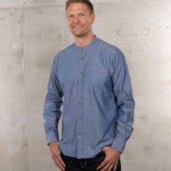 Buccanoy Shirt Blue Chambray Pike Brothers — vintage shirt, front view