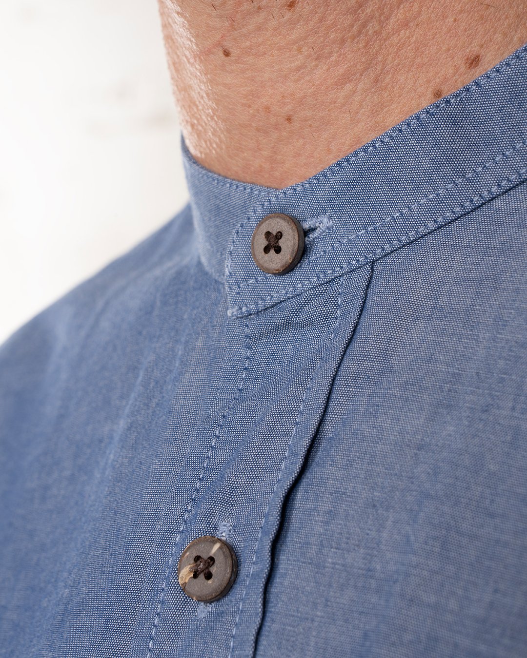 Buccanoy Shirt Blue Chambray Pike Brothers — vintage shirt, collar detail