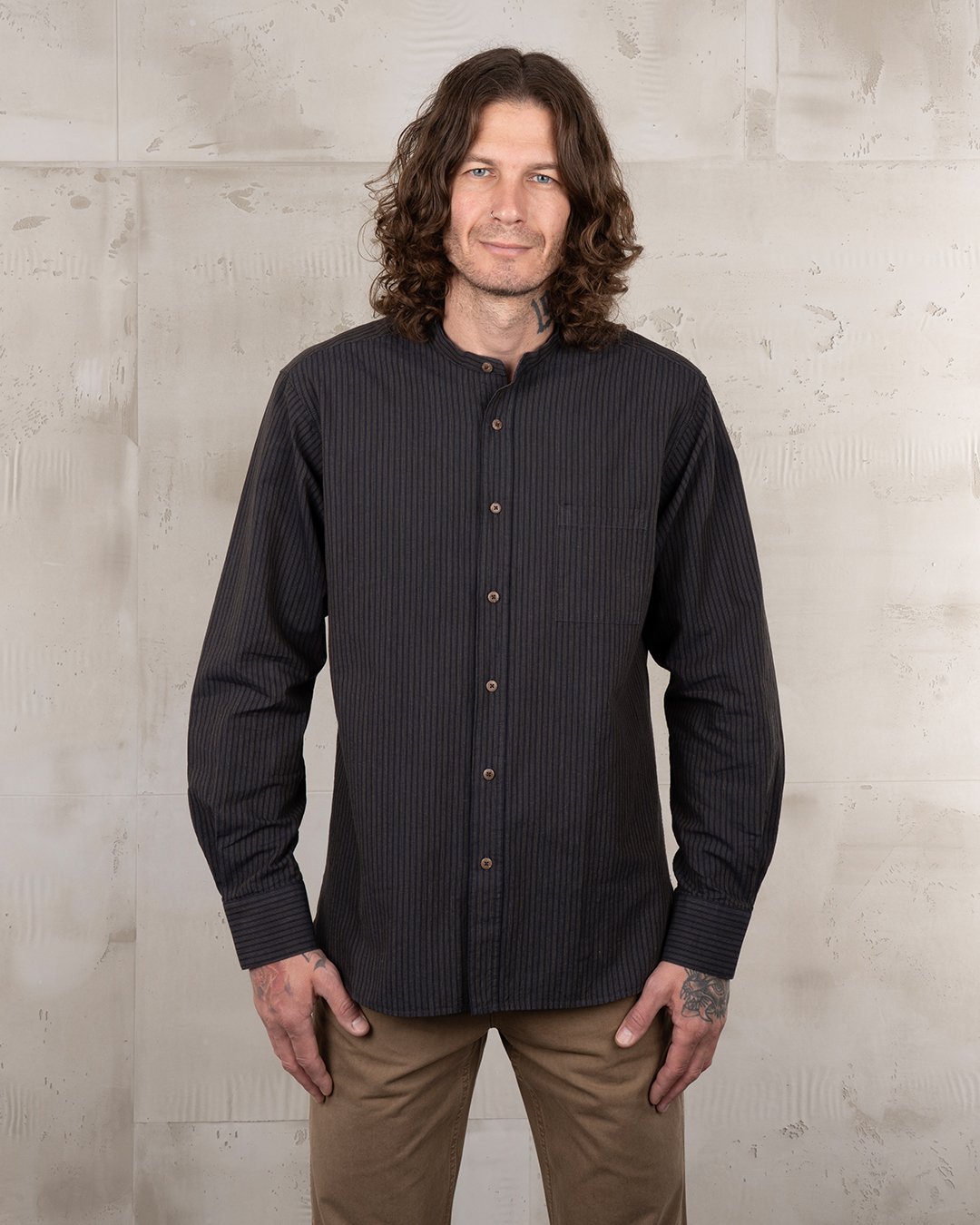 Buccanoy Shirt Hosai Blue Pike Brothers — vintage shirt, front view