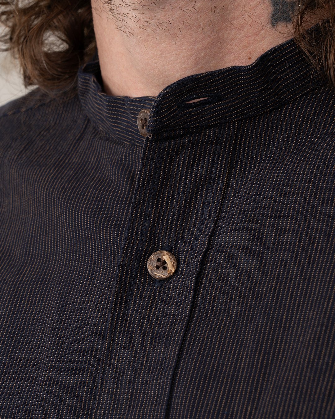 Buccanoy Shirt Hosai Blue Pike Brothers — vintage shirt, stitching detail