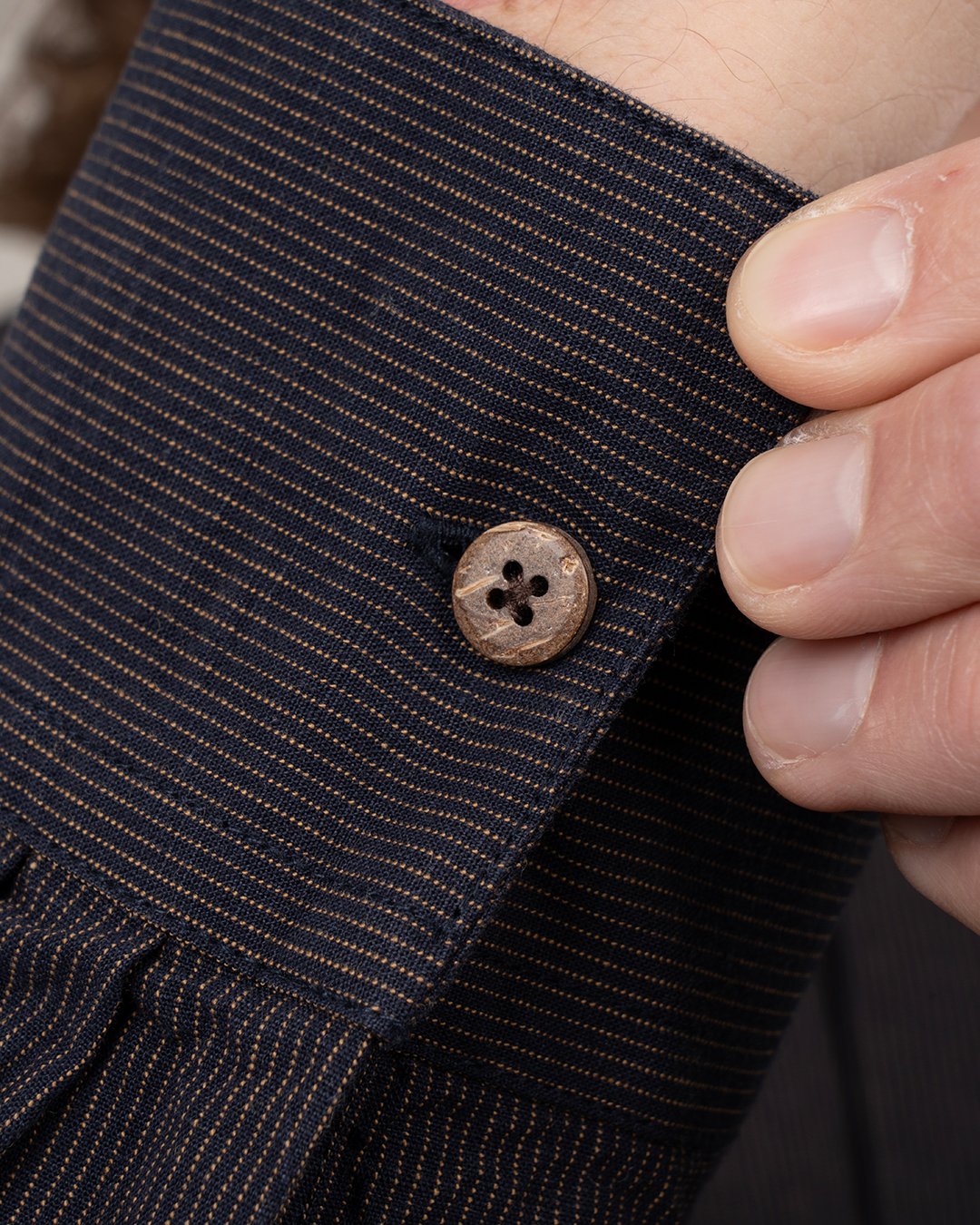 Buccanoy Shirt Hosai Blue Pike Brothers — vintage shirt, worn in context
