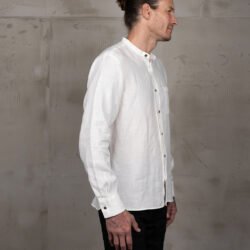 Buccanoy Shirt Linen Ecru Pike Brothers — vintage shirt, back view