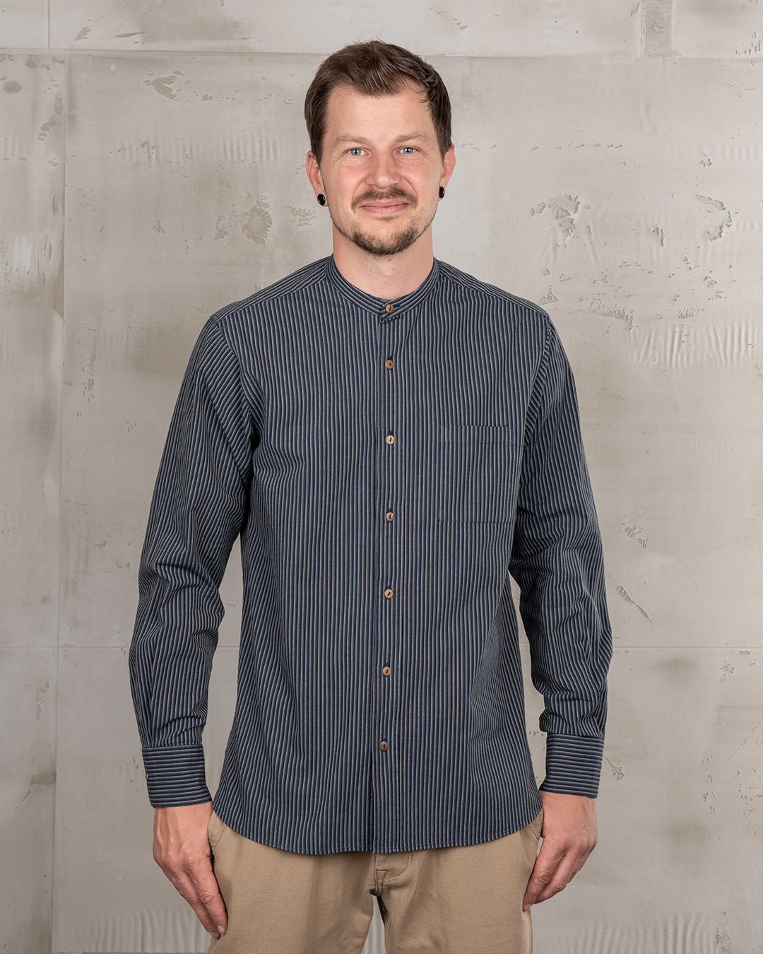 Buccanoy Shirt Lowell Blue Pike Brothers — vintage shirt, front view