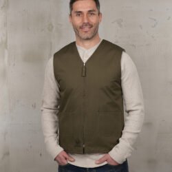 C2 Vest Olive Drab Pike Brothers — gilet vintage, vue de face