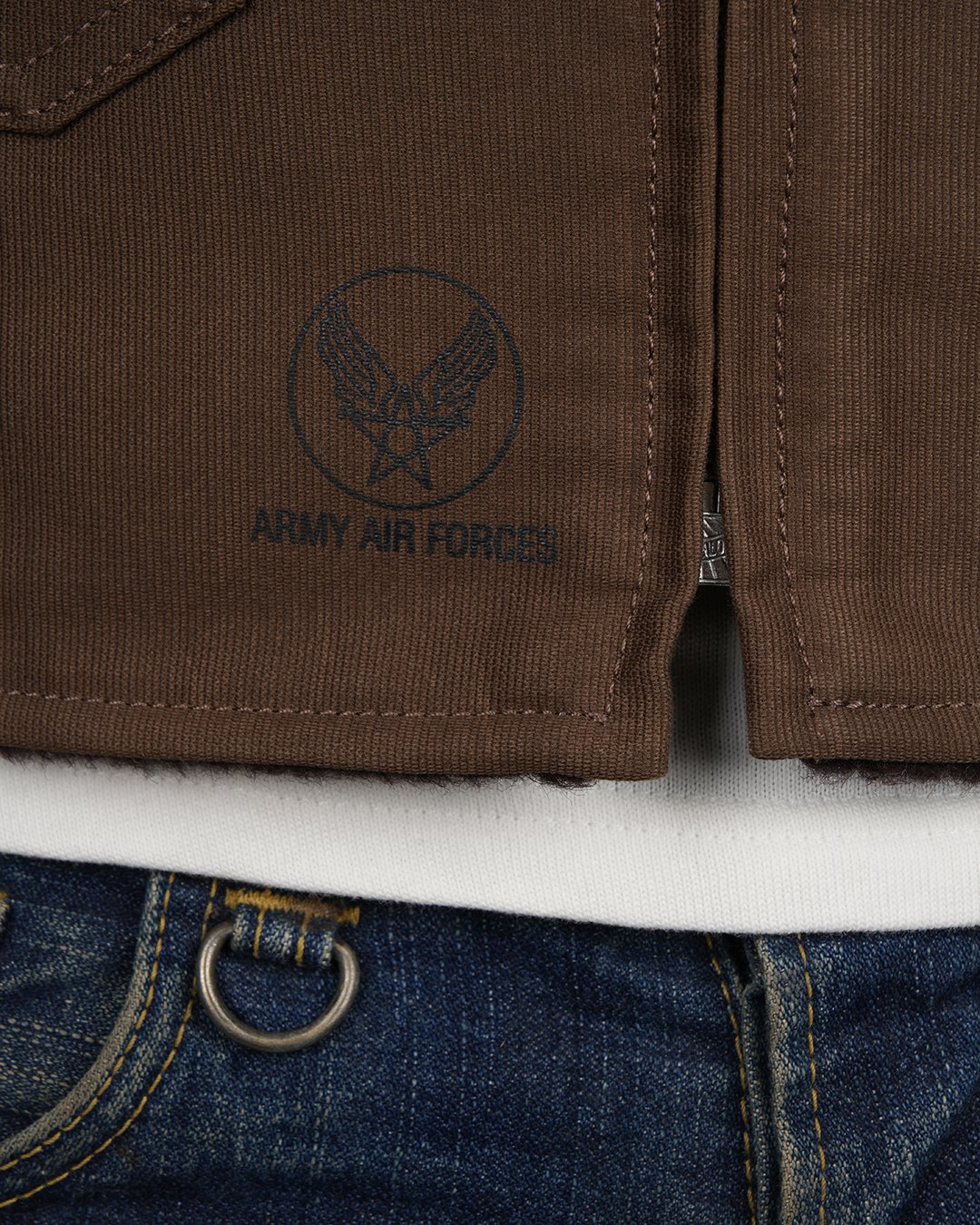 C2 Vest Waxed Khaki Pike Brothers — vintage vest, stitching detail