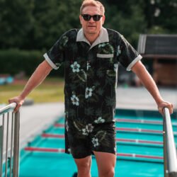 Cabana Shirt Entrega Black Pike Brothers — vintage shirt, front view