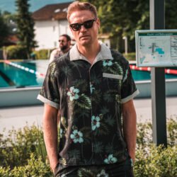 Cabana Shirt Entrega Black Pike Brothers — vintage shirt, back view