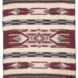 Chimayo Blanket Red Pike Brothers — couverture vintage, vue de face