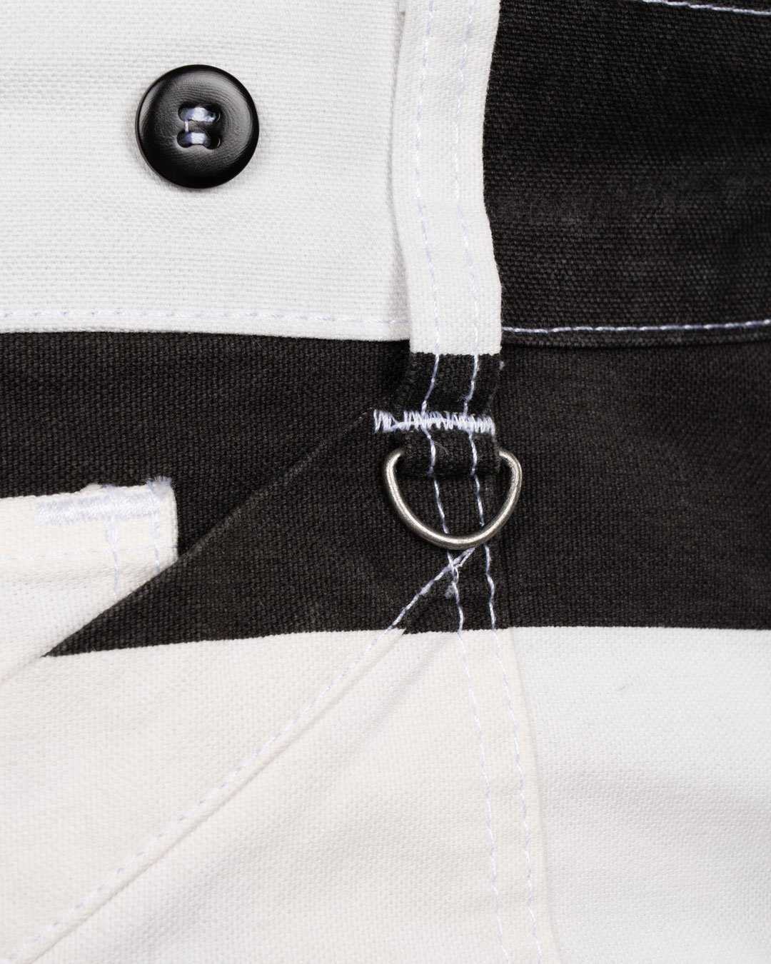 Chopper Pant Alcatraz White Pike Brothers — pantalon vintage, détail des finitions