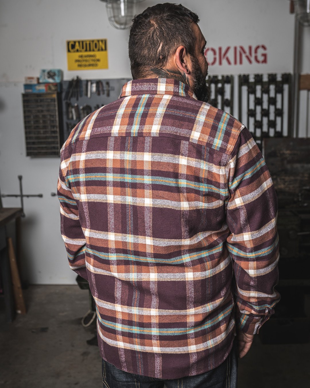 Cpo Shirt Barrow Brown Pike Brothers — chemise vintage, vue de dos