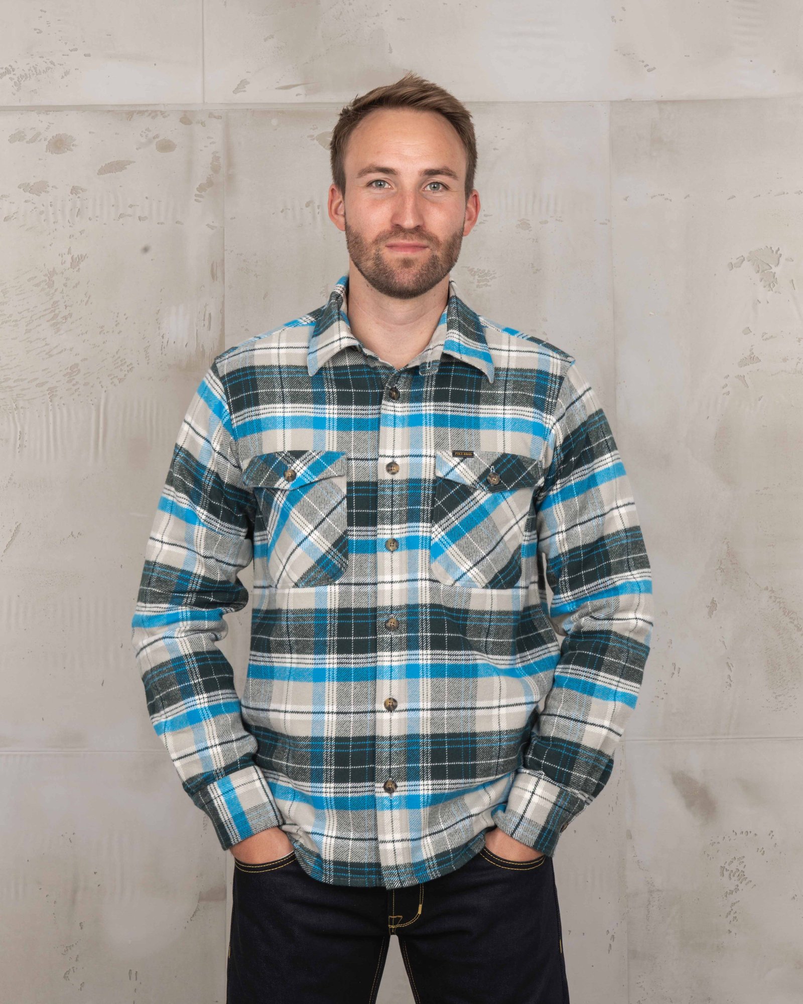 Cpo Shirt Barrow Green Pike Brothers — vintage shirt, front view