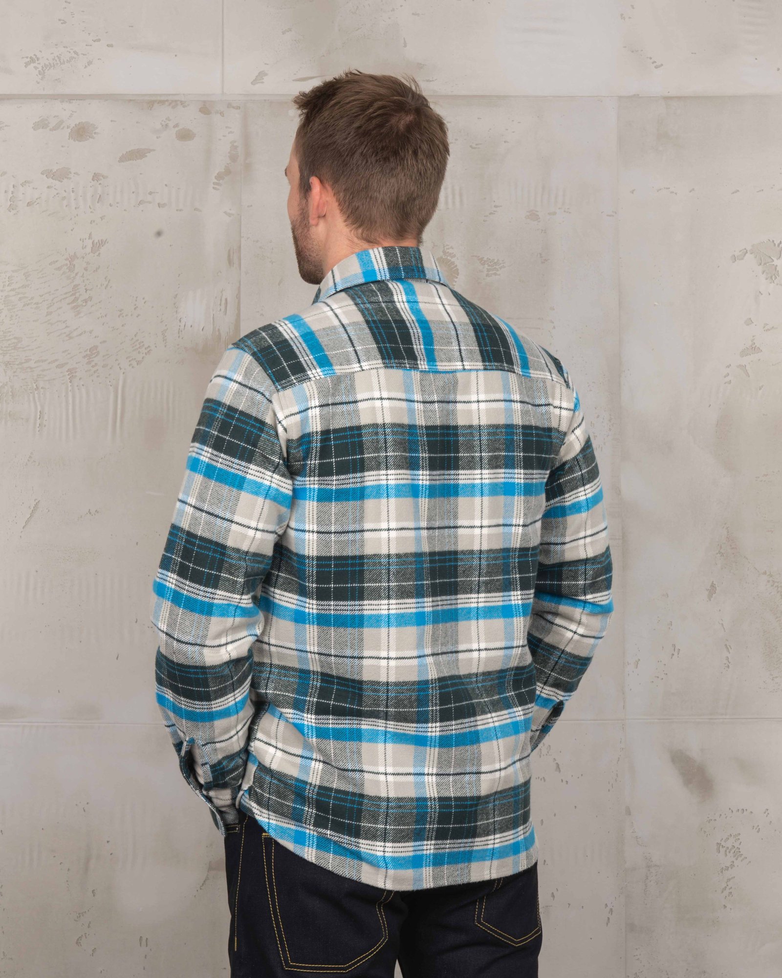 Cpo Shirt Barrow Green Pike Brothers — vintage shirt, back view