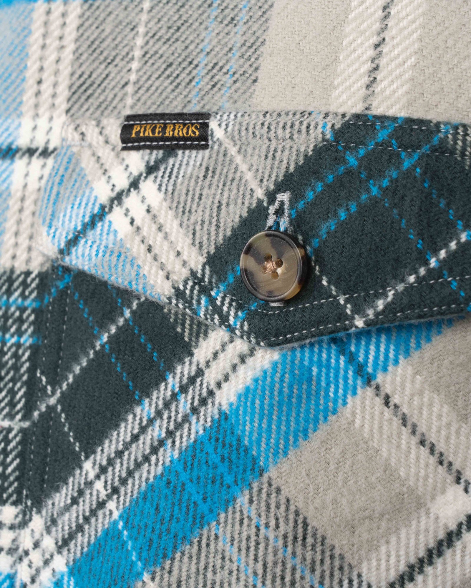 Cpo Shirt Barrow Green Pike Brothers — vintage shirt, fabric close-up