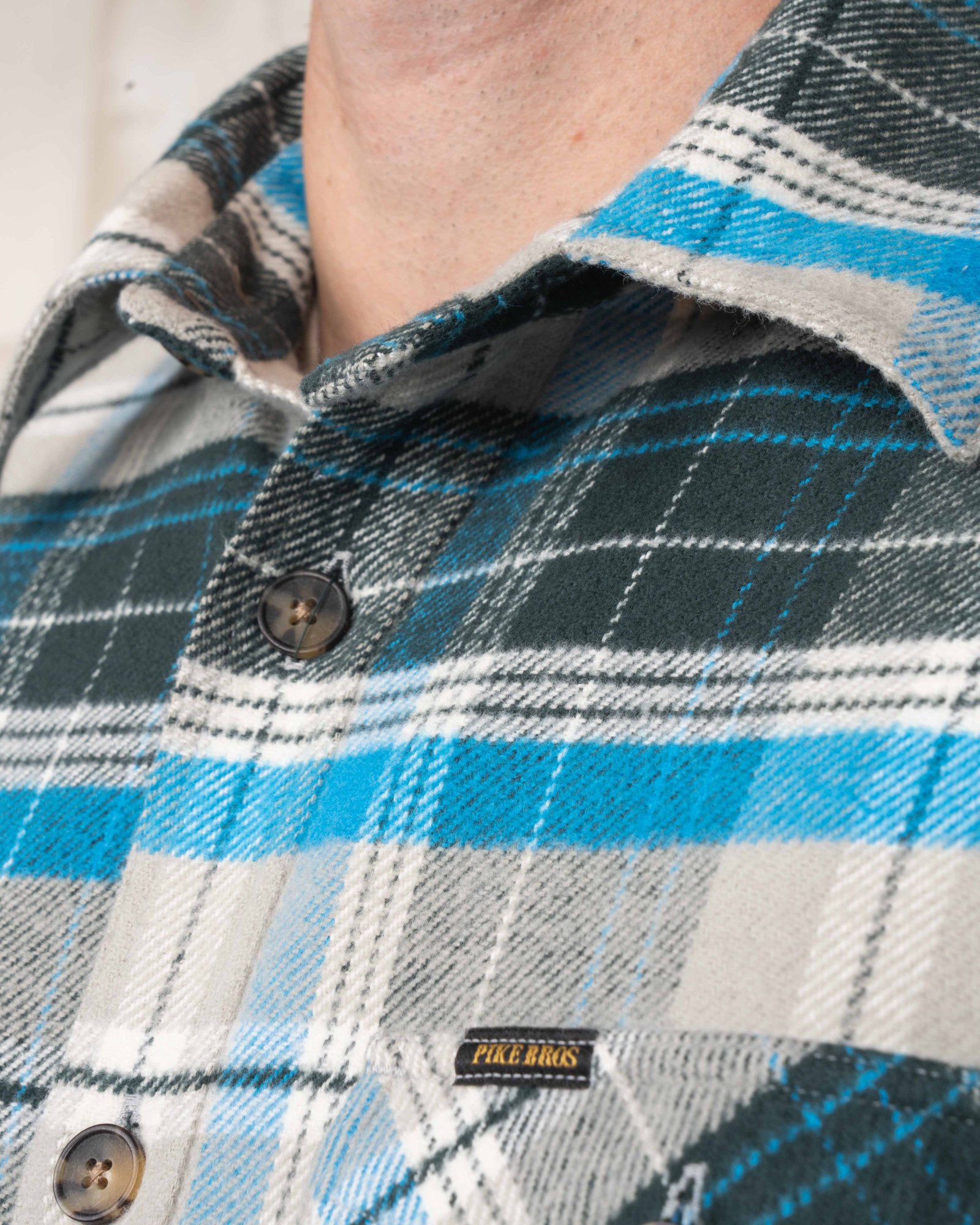 Cpo Shirt Barrow Green Pike Brothers — vintage shirt, stitching detail