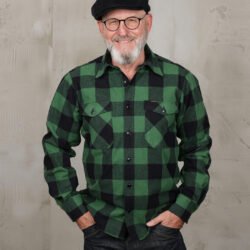 Cpo Shirt Buffalo Green Pike Brothers — vintage shirt, front view
