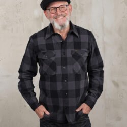 Cpo Shirt Buffalo Grey Pike Brothers — vintage shirt, front view