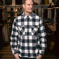 Cpo Shirt Buffalo White Pike Brothers — vintage shirt, front view