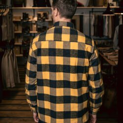 Cpo Shirt Buffalo Yellow Pike Brothers — vintage shirt, back view Cpo Shirt Buffalo Yellow Pike Brothers — vintage shirt, back view