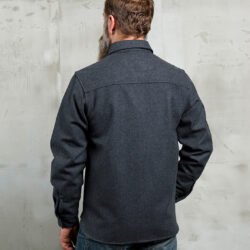 Cpo Shirt Grey Wool Pike Brothers — vintage shirt, back view