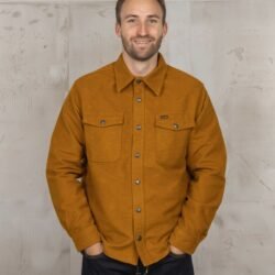 Cpo Shirt Moleskin Mustard Pike Brothers — vintage shirt, front view