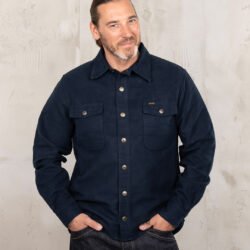 Cpo Shirt Moleskin Navy Pike Brothers — vintage shirt, front view