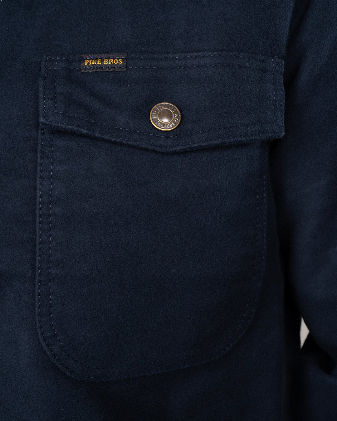 Cpo Shirt Moleskin Navy Pike Brothers — vintage shirt, stitching detail