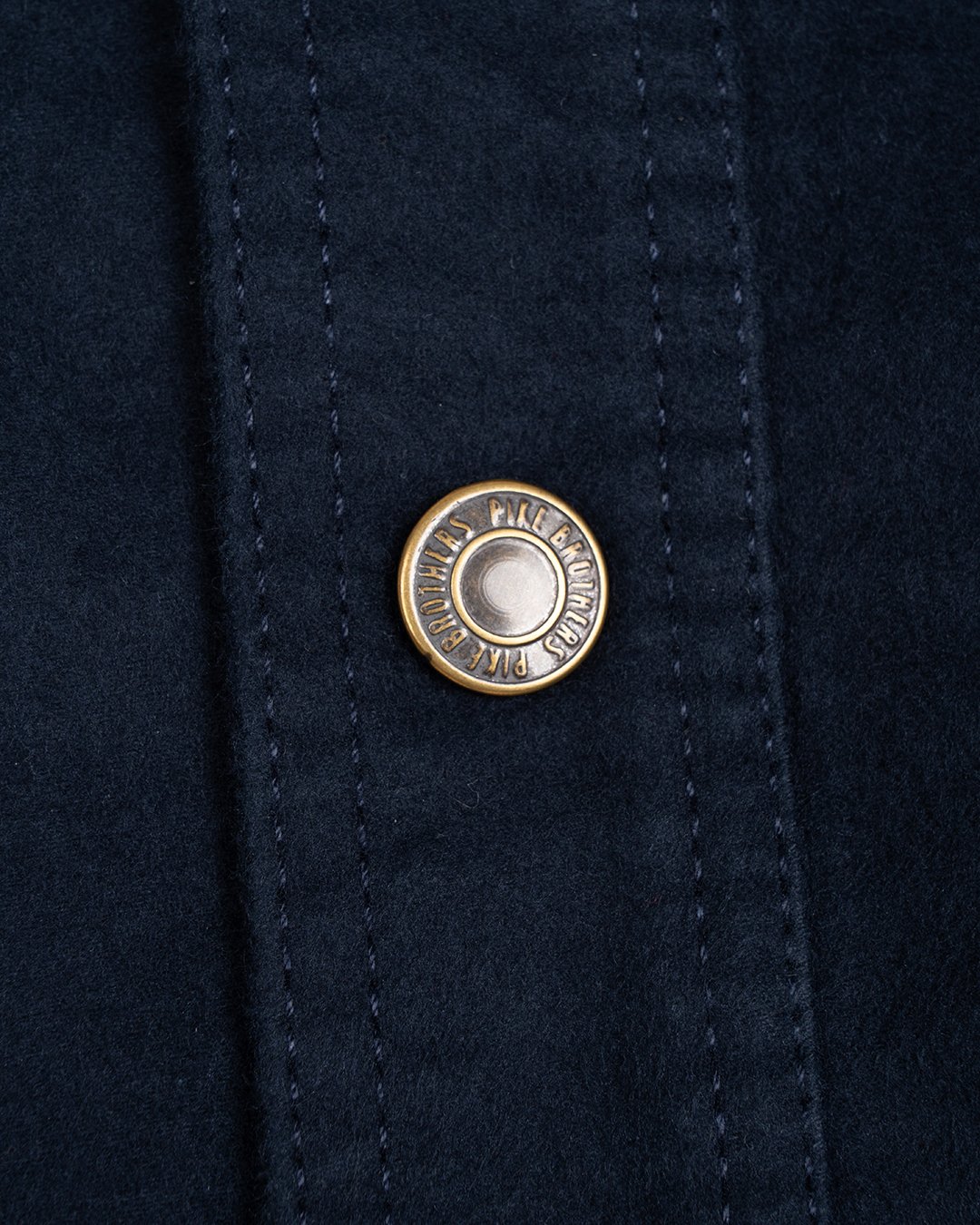 Cpo Shirt Moleskin Navy Pike Brothers — vintage shirt, collar detail