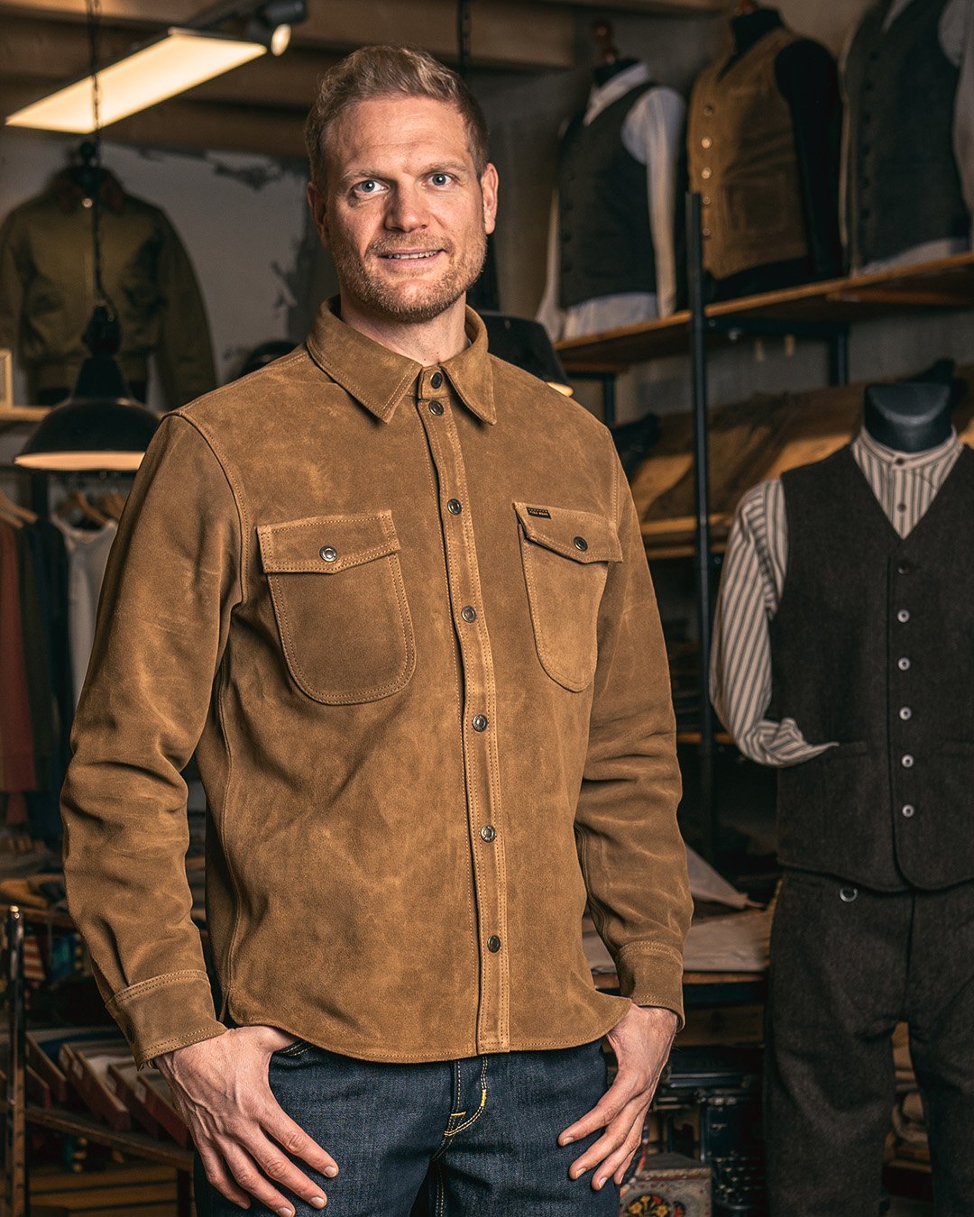Cpo Shirt Mulholland Brown Pike Brothers — vintage shirt, front view