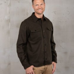 Cpo Shirt Olive Wool Pike Brothers — vintage shirt, front view