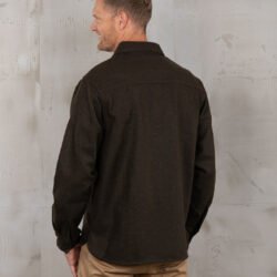 Cpo Shirt Olive Wool Pike Brothers — vintage shirt, back view
