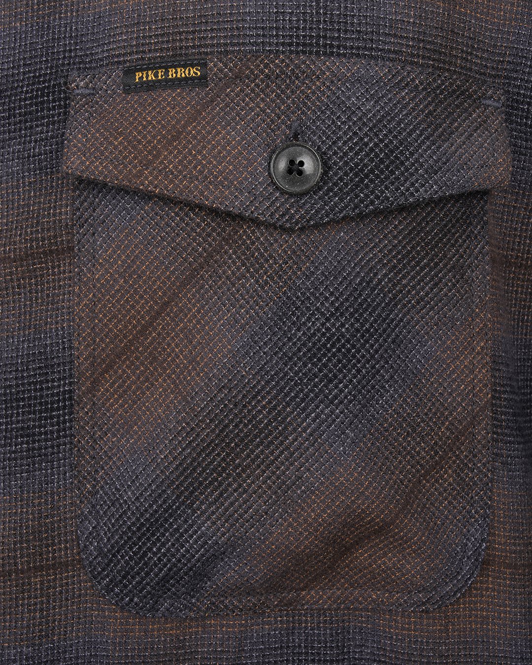 Cpo Shirt Tijuana Brown Pike Brothers — vintage shirt, fabric close-up