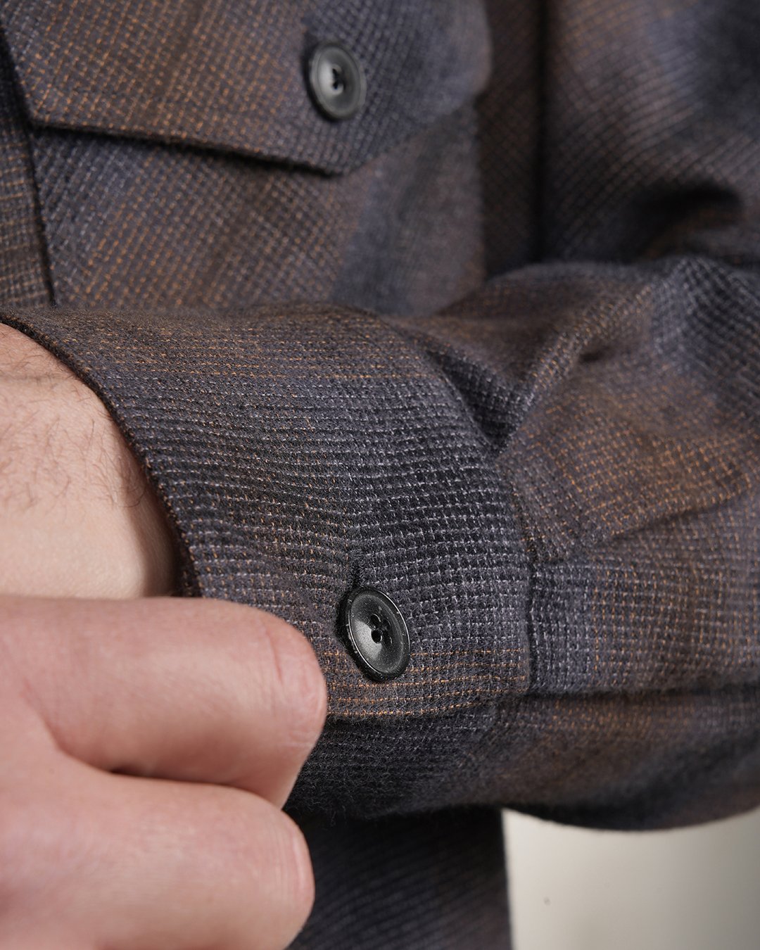 Cpo Shirt Tijuana Brown Pike Brothers — vintage shirt, side view
