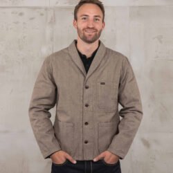 Crafter Jacket Hbt Brown Pike Brothers — veste vintage, vue de face
