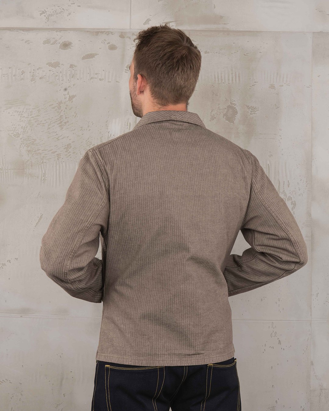 Crafter Jacket Hbt Brown Pike Brothers — veste vintage, vue de dos