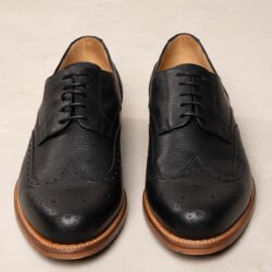 Cricketeer Shoe Black Pike Brothers — vintage boots, three-quarter view