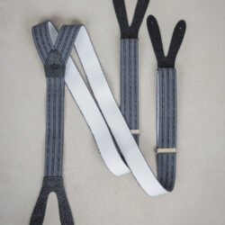 Harvester Braces Grey Pike Brothers — bretelles vintage, vue de face
