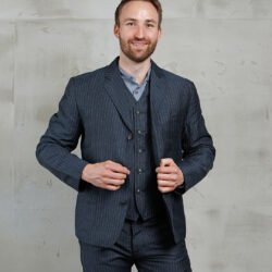 Harvester Jacket Chicago Blue Pike Brothers — veste vintage, vue de dos Harvester Jacket Chicago Blue Pike Brothers — veste vintage, vue de dos