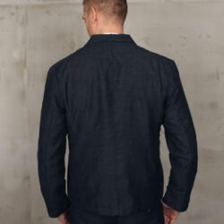 Harvester Jacket Owen Blue Pike Brothers — veste vintage, vue de dos Harvester Jacket Owen Blue Pike Brothers — veste vintage, vue de dos